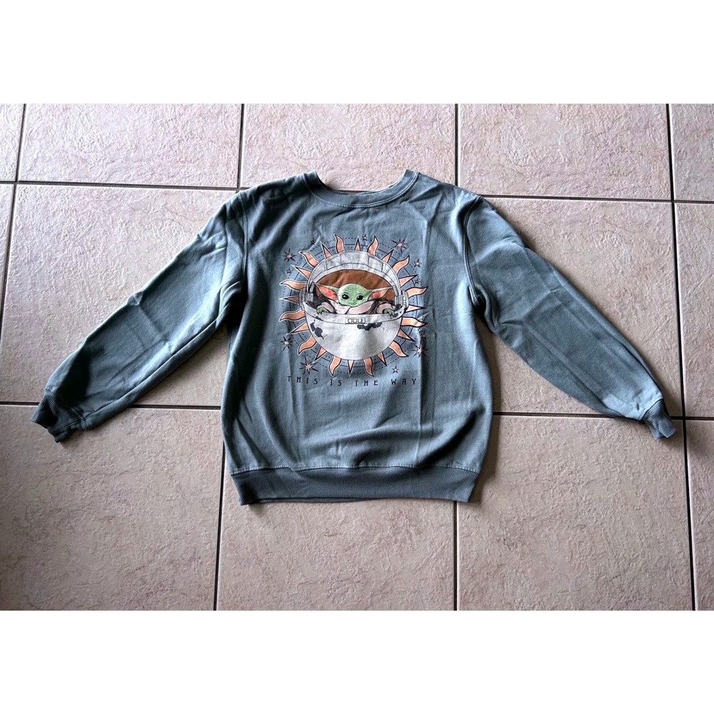 Star Wars Mandalorian Grogu This Is The Way Sage Green Sweatshirt S Baby Yoda